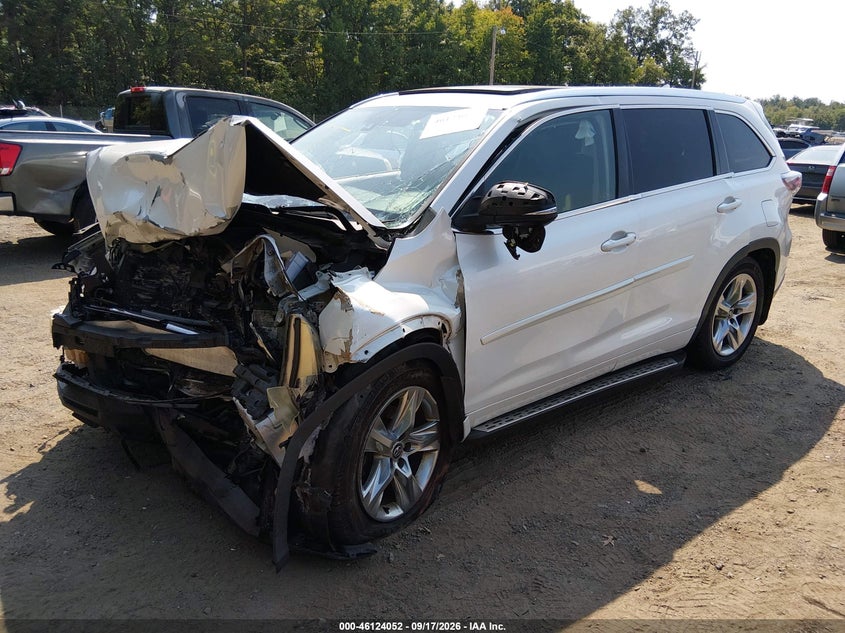 Vin: 5tddkrfh9gs286788, lot: 46623772, toyota highlander limited platinum v6 20162