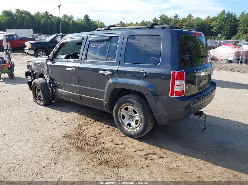 Vin: 1c4njrbb6gd586664, lot: 46623836, jeep patriot sport 20163