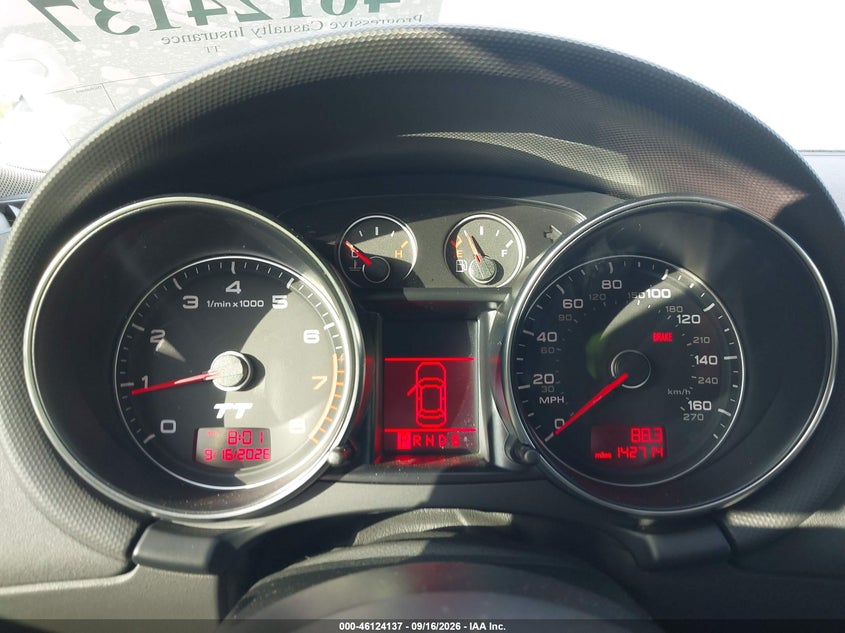 AUDI TT 2008 VIN TRUAF38JX81003629