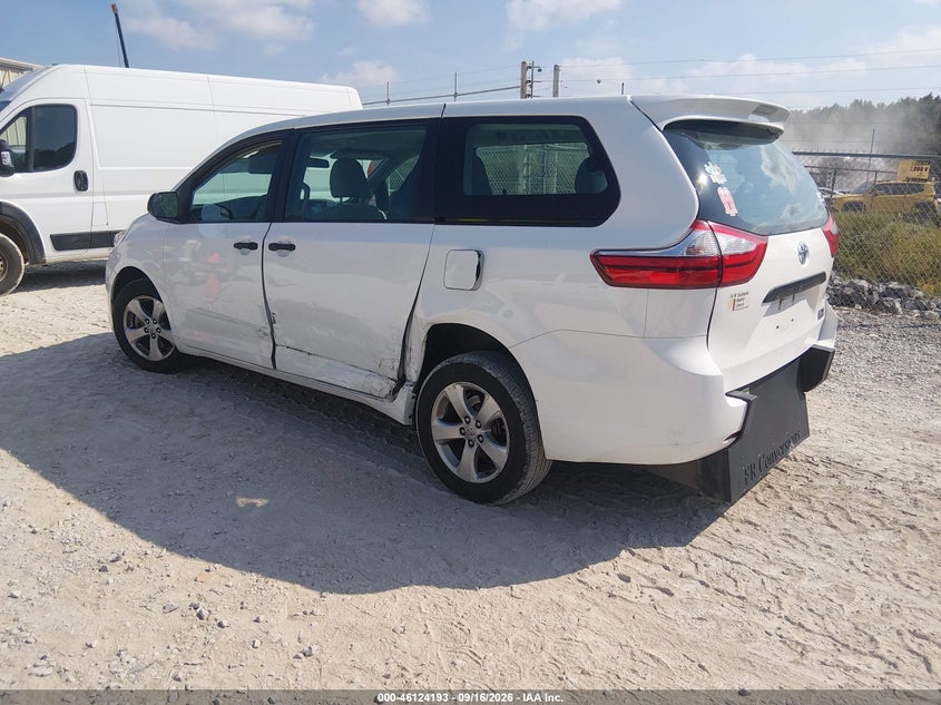 Vin: 5tdzz3dc0hs781727, lot: 46623913, toyota sienna l 7 passenger 20173
