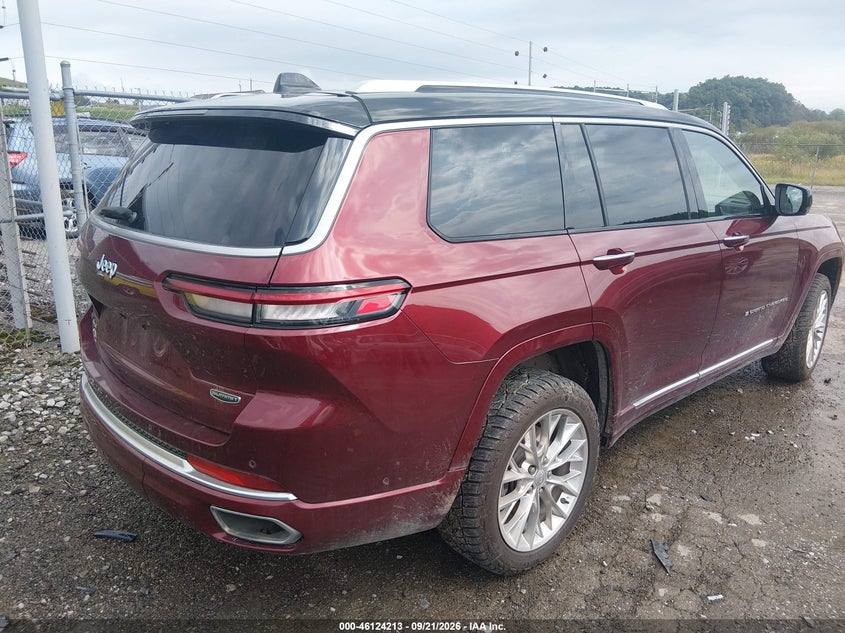 Vin: 1c4rjkeg5m8118090, lot: 46623933, jeep grand cherokee l summit 4x4 20214