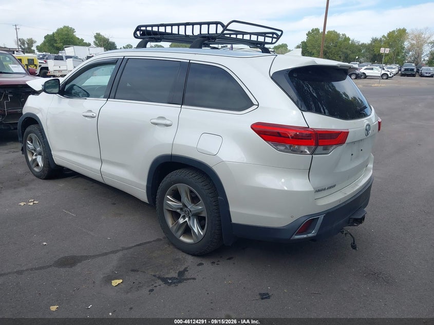 Vin: 5tddzrfh3js817308, lot: 46624011, toyota highlander limited 20183