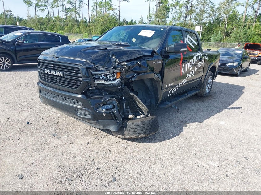Vin: 1c6rrejt3mn502309, lot: 46624100, ram 1500 laramie  4x2 5'7 box 20212