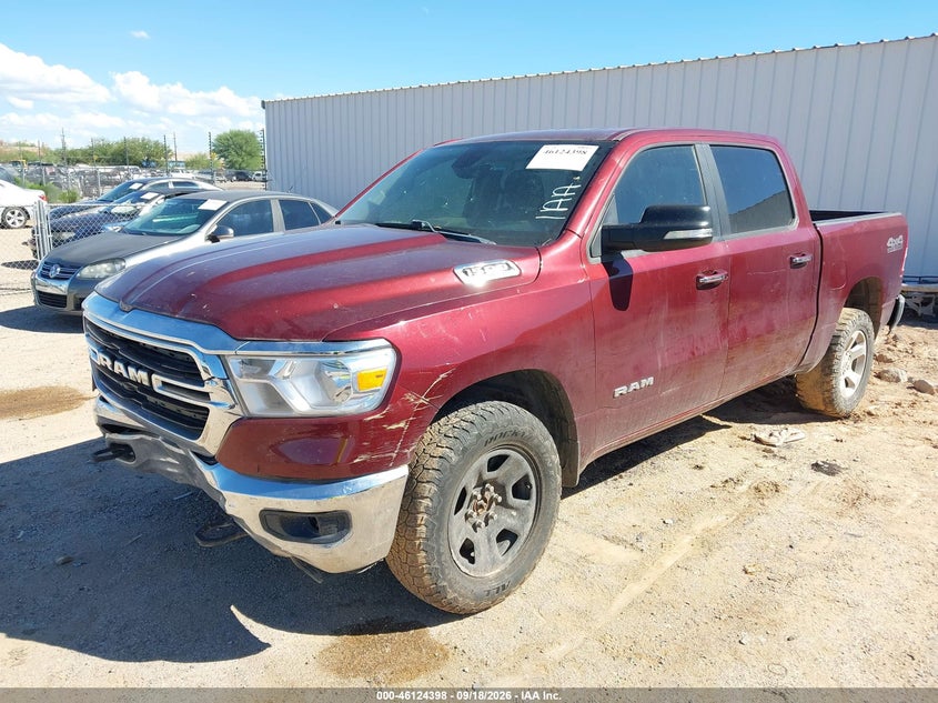 Vin: 1c6srfft5ln111418, lot: 46624118, ram 1500 big horn  4x4 5'7 box 20202