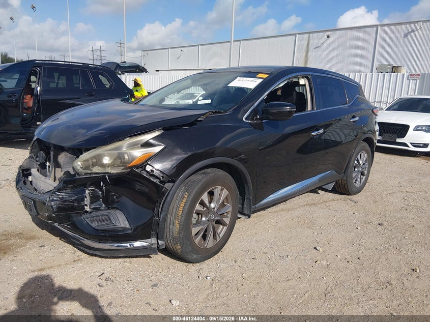 Vin: 5n1az2mh9jn123351, lot: 46624126, nissan murano s 20182