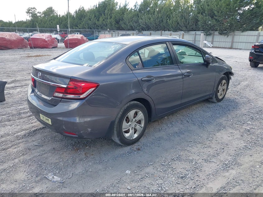 Vin: 2hgfb2f5xfh548094, lot: 46624151, honda civic lx 20154