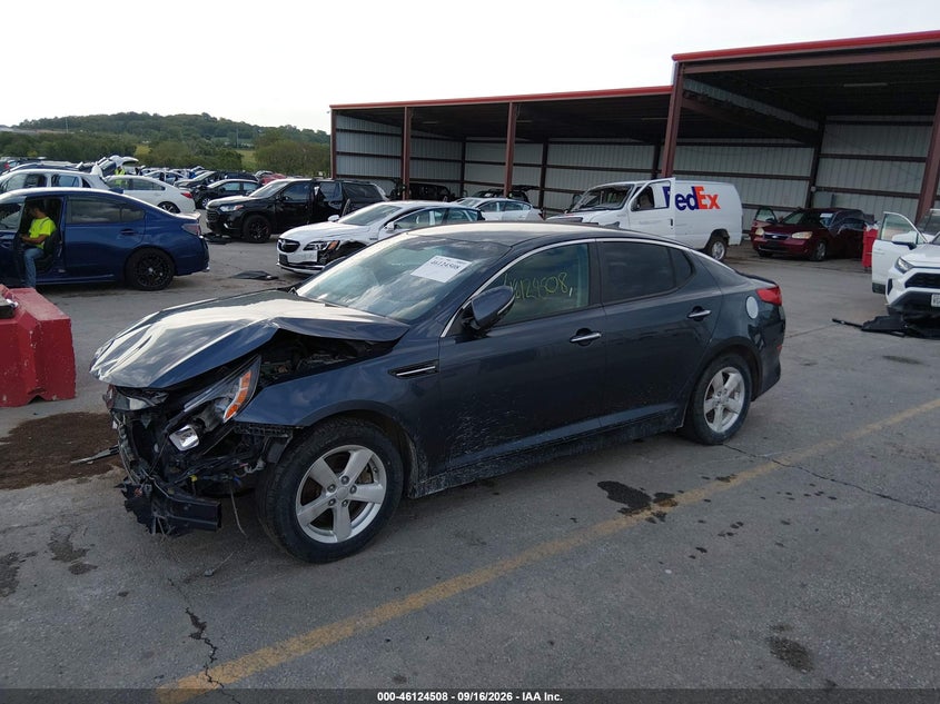 Vin: knagm4a73f5563235, lot: 46624228, kia optima lx 20152