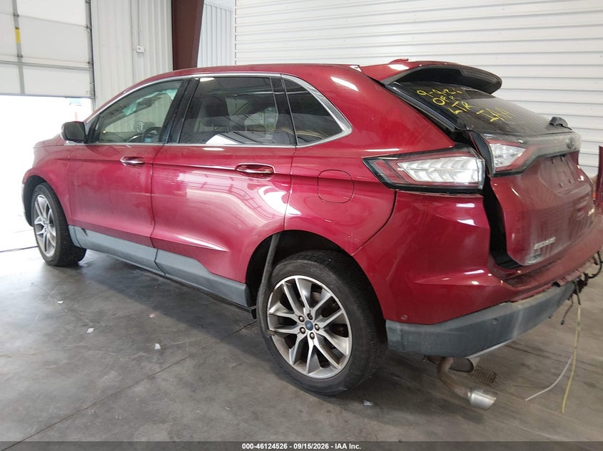 Vin: 2fmpk4k83gbc66555, lot: 46624246, ford edge titanium 20163