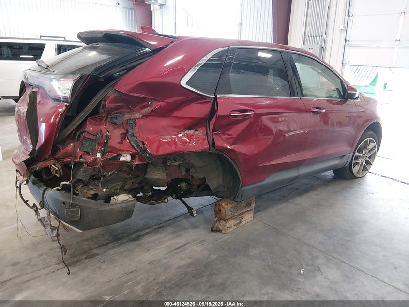 Vin: 2fmpk4k83gbc66555, lot: 46624246, ford edge titanium 20164