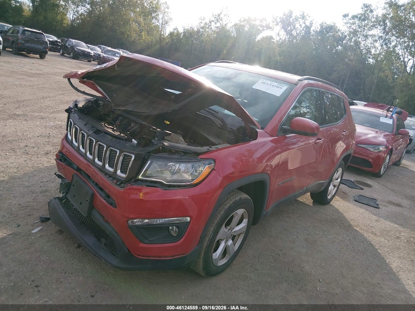Vin: 3c4njdbbxjt192136, lot: 46624309, jeep compass latitude 4x4 20182