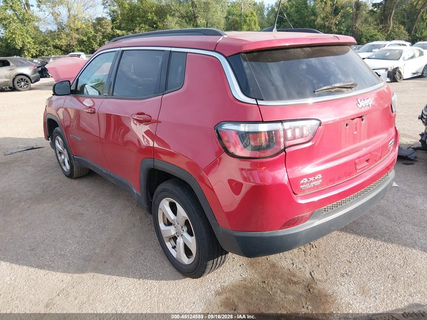 Vin: 3c4njdbbxjt192136, lot: 46624309, jeep compass latitude 4x4 20183