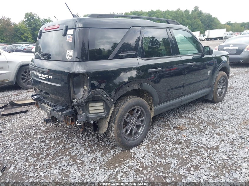 Vin: 3fmcr9b6xnrd38551, lot: 46624430, ford bronco sport big bend 20224