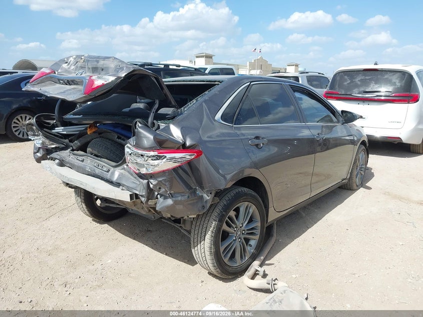 Vin: 4t1bf1fkxhu428390, lot: 46624494, toyota camry se 20174