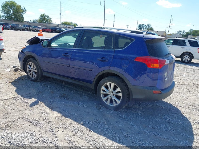Vin: 2t3dfrev6fw276857, lot: 46624507, toyota rav4 limited 20153