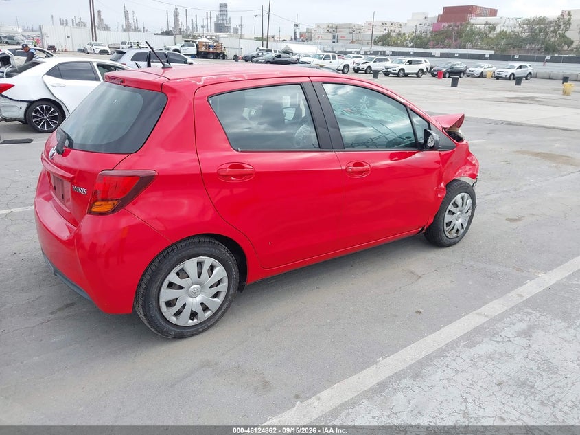 Vin: vnkktud36fa036152, lot: 46624582, toyota yaris l 20154