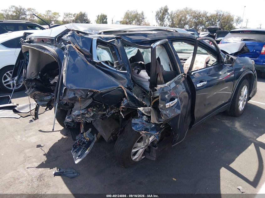 Vin: knmat2mt8gp665497, lot: 46624606, nissan rogue sv 20164