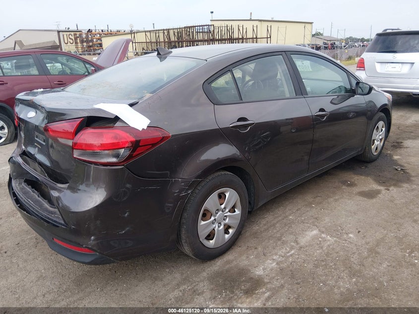 Vin: 3kpfk4a7xhe153883, lot: 46624840, kia forte lx 20174