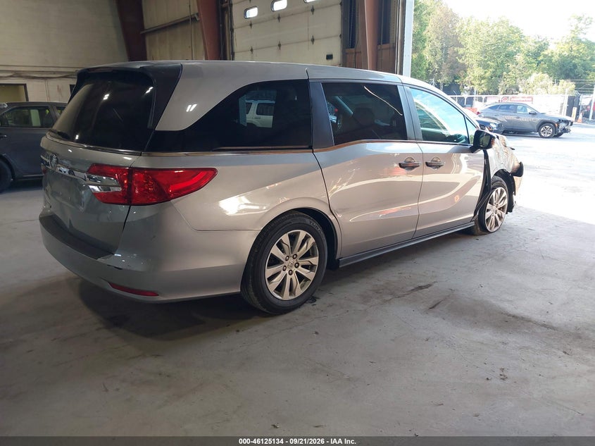 Vin: 5fnrl6h29jb012254, lot: 46624854, honda odyssey lx 20184