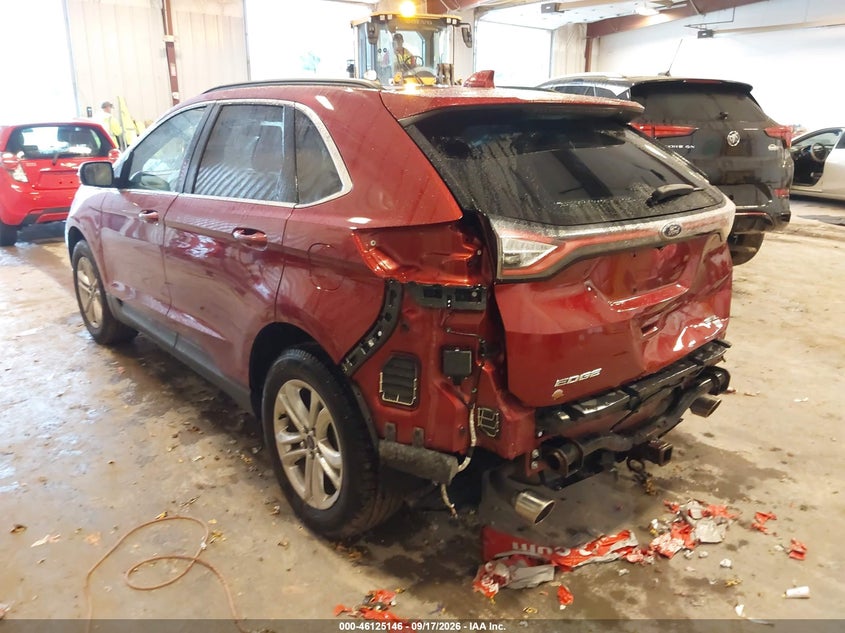 Vin: 2fmtk4j89fbb72744, lot: 46624866, ford edge sel 20153