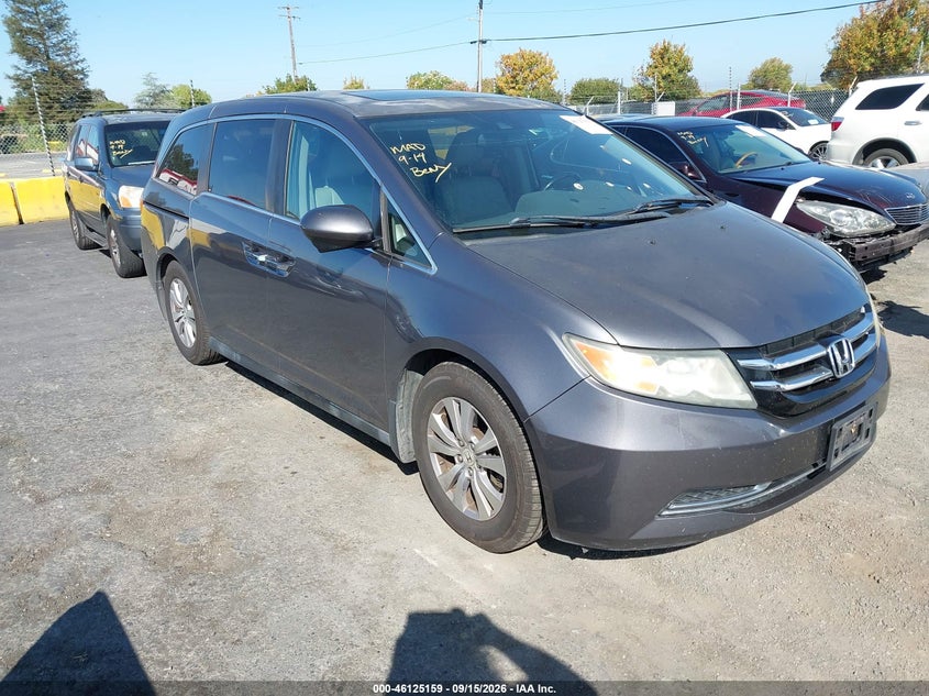 Vin: 5fnrl5h68eb028576, lot: 46624879, honda odyssey ex-l 2014 img_1