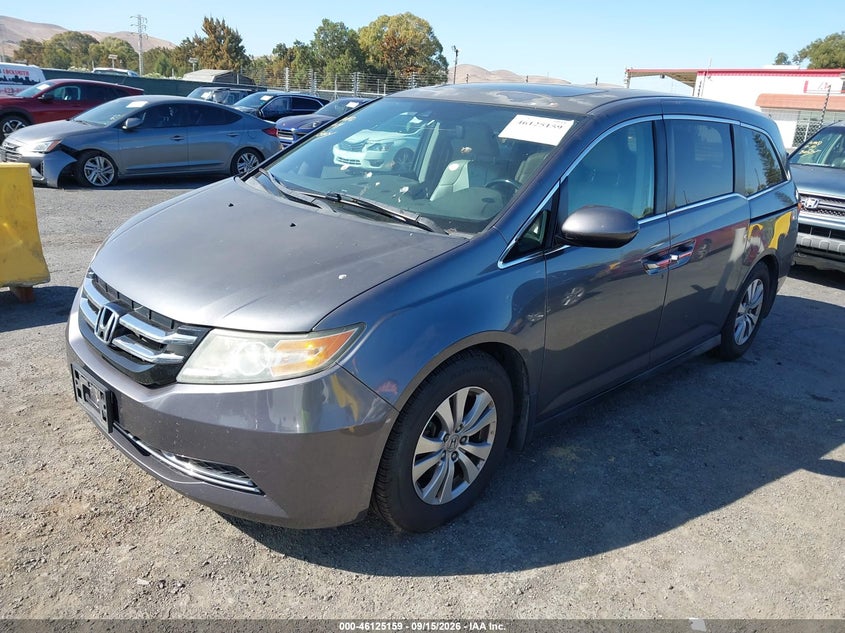 Vin: 5fnrl5h68eb028576, lot: 46624879, honda odyssey ex-l 20142