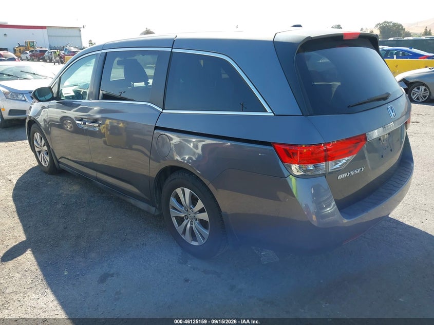 Vin: 5fnrl5h68eb028576, lot: 46624879, honda odyssey ex-l 20143
