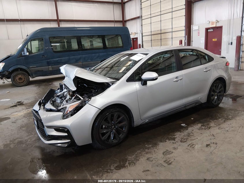 Vin: jtdbdmhe5t3037763, lot: 46624899, toyota corolla hybrid hybrid se 20262