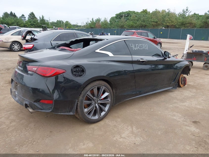 Vin: jn1fv7ll4nm680465, lot: 46624900, infiniti q60 red sport 400 awd 20224