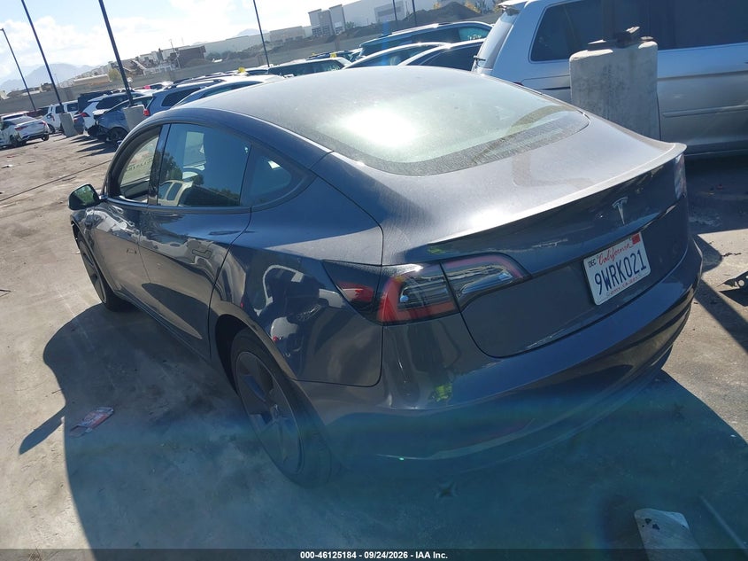 Vin: 5yj3e1ea8pf602730, lot: 46624904, tesla model 3 rear-wheel drive 20233