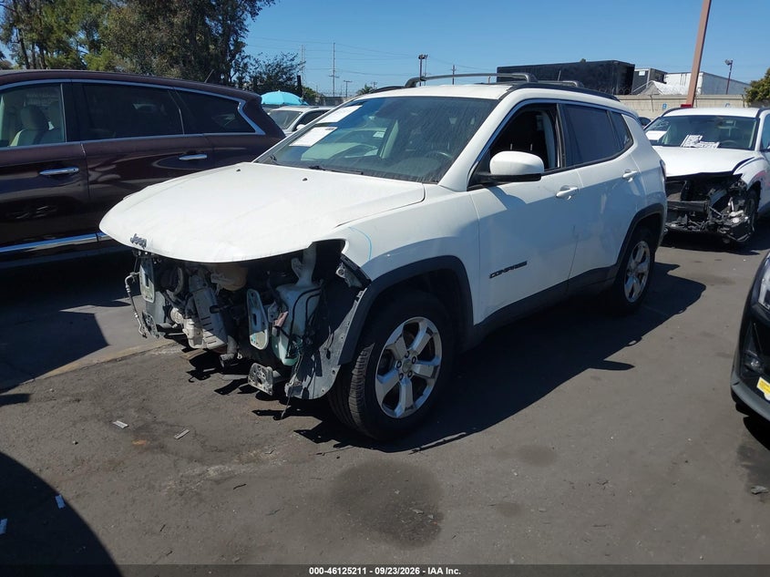 Vin: 3c4njcbbxjt125417, lot: 46624931, jeep compass latitude 20182