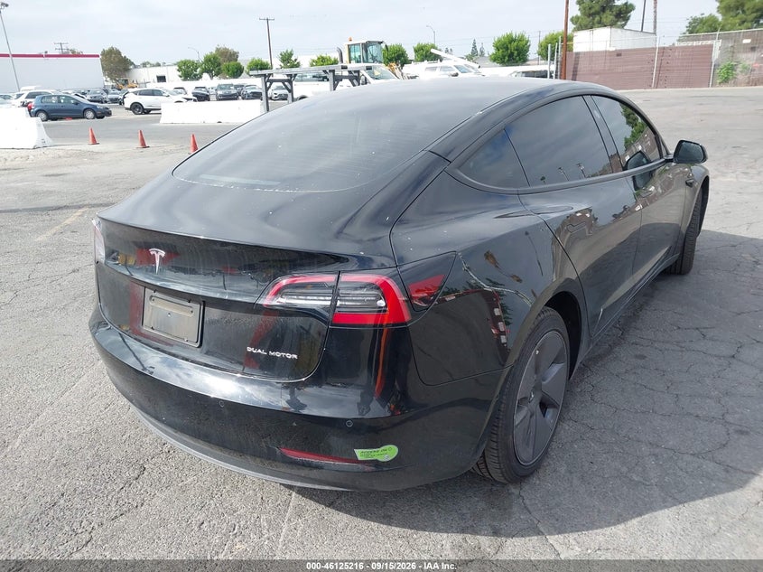 Vin: 5yj3e1ebxnf206613, lot: 46624936, tesla model 3 long range dual motor all-wheel drive 20224