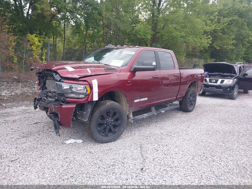 Vin: 3c6ur5dl3ng327334, lot: 46624969, ram 2500 big horn  4x4 6'4 box 20222