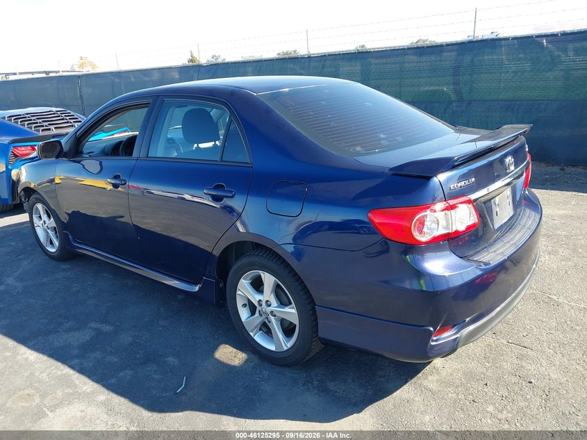 Vin: 5yfbu4ee0dp093641, lot: 46625015, toyota corolla s 20133