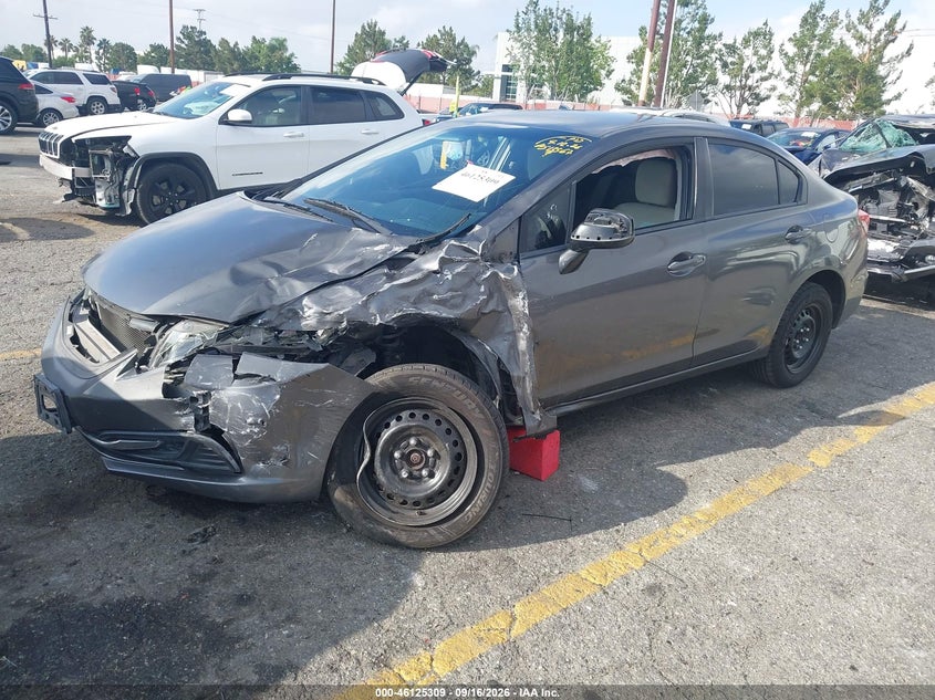 Vin: 2hgfb2f57dh515423, lot: 46625029, honda civic lx 20132