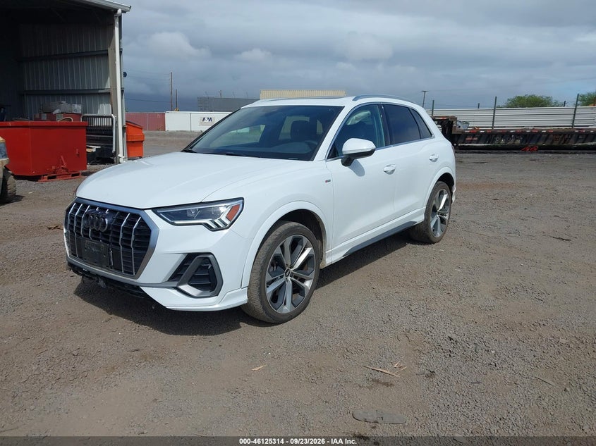 Vin: wa1eecf3xm1040851, lot: 46625034, audi q3 premium plus 45 tfsi s line quattro tiptronic 20212