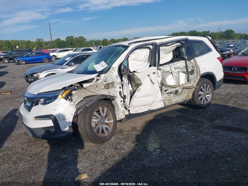 Vin: 5fnyf6h56nb081793, lot: 46625185, honda pilot awd ex-l 20222
