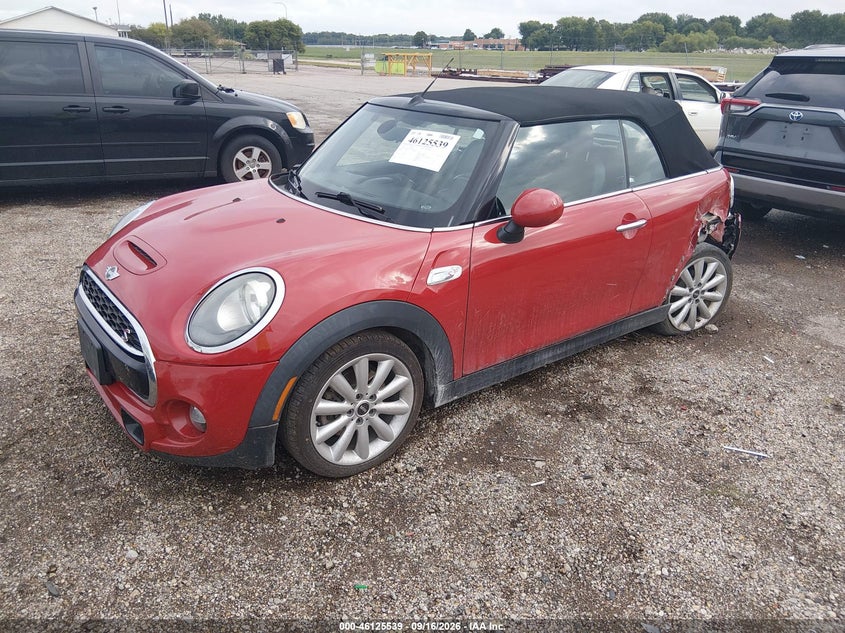 Vin: wmwwg9c58g3a91254, lot: 46625259, mini convertible cooper s 20162