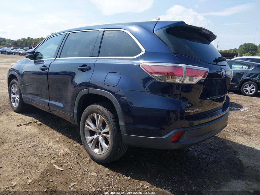 Vin: 5tdzkrfh6gs182748, lot: 46625342, toyota highlander le plus v6 20163