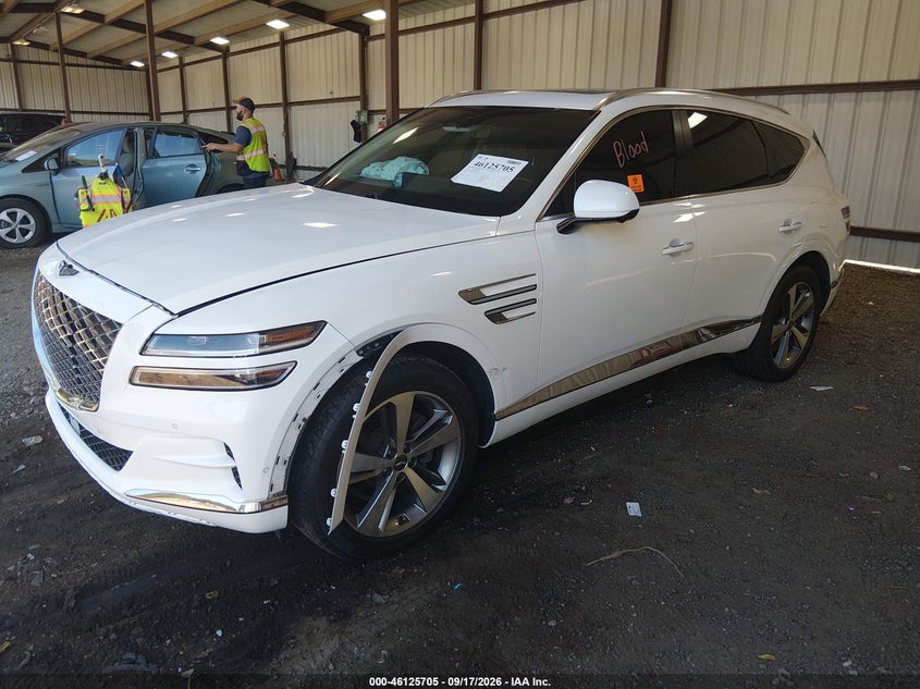 Vin: kmuhbdsb1mu051845, lot: 46625425, genesis gv80 2.5t awd 20212