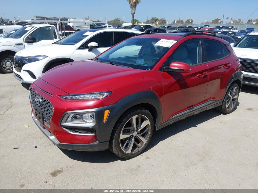 Vin: km8k53a58lu582914, lot: 46625478, hyundai kona ultimate 20202
