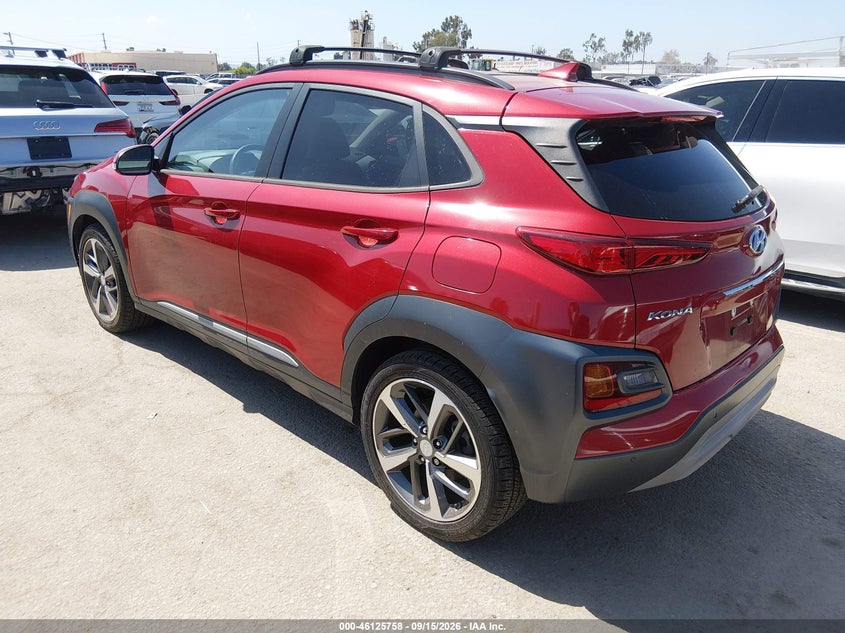 Vin: km8k53a58lu582914, lot: 46625478, hyundai kona ultimate 20203