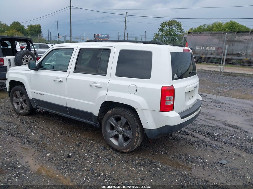 Vin: 1c4njpfa9ed680752, lot: 46625560, jeep patriot high altitude 20143