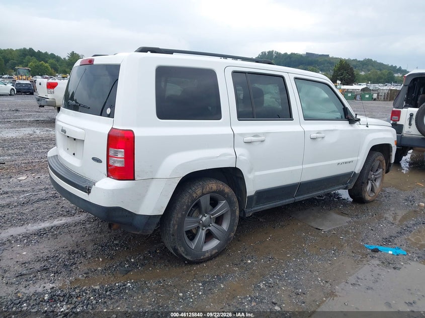 Vin: 1c4njpfa9ed680752, lot: 46625560, jeep patriot high altitude 20144
