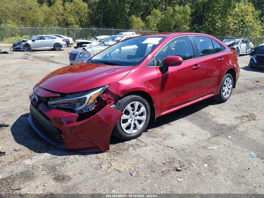 Vin: jtdbcmfe8t3163038, lot: 46625649, toyota corolla hybrid hybrid le 20262