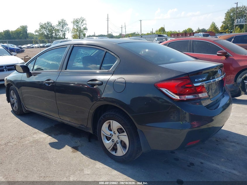 Vin: 19xfb2f57de075312, lot: 46625682, honda civic lx 20133