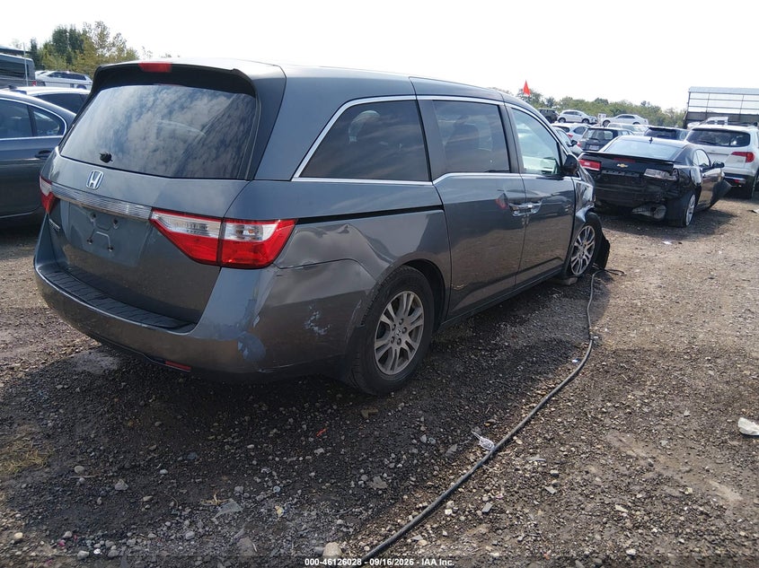Vin: 5fnrl5h47cb103828, lot: 46625748, honda odyssey ex 20124