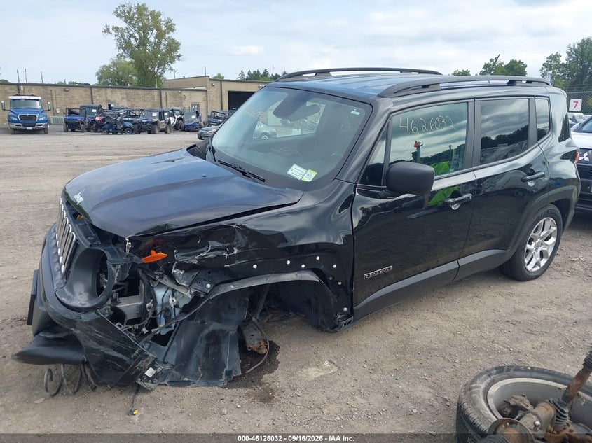 Vin: zaccjbbbxhpe74404, lot: 46625751, jeep renegade latitude 4x4 20172