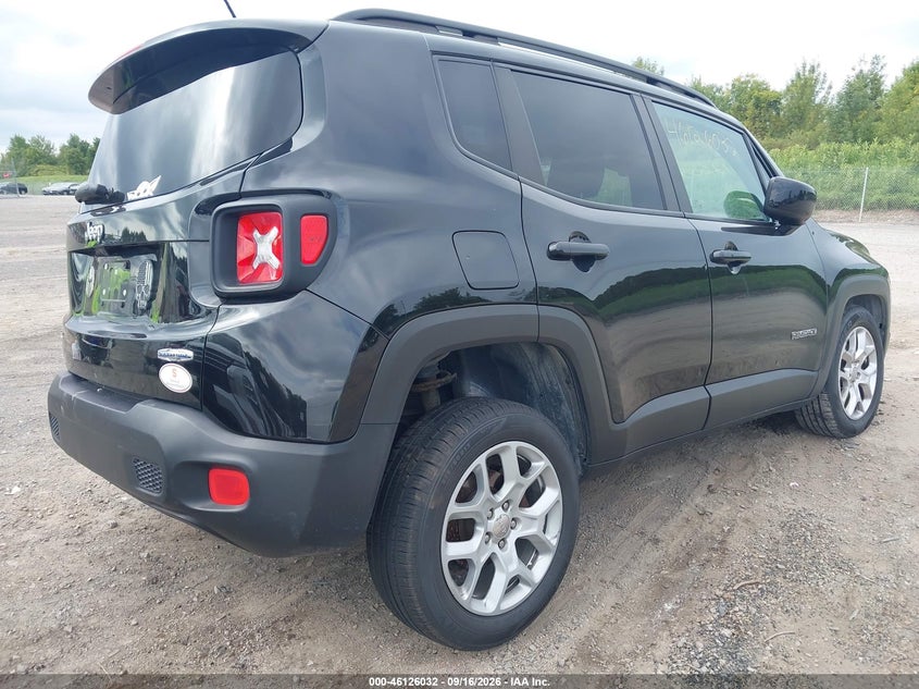 Vin: zaccjbbbxhpe74404, lot: 46625751, jeep renegade latitude 4x4 20174