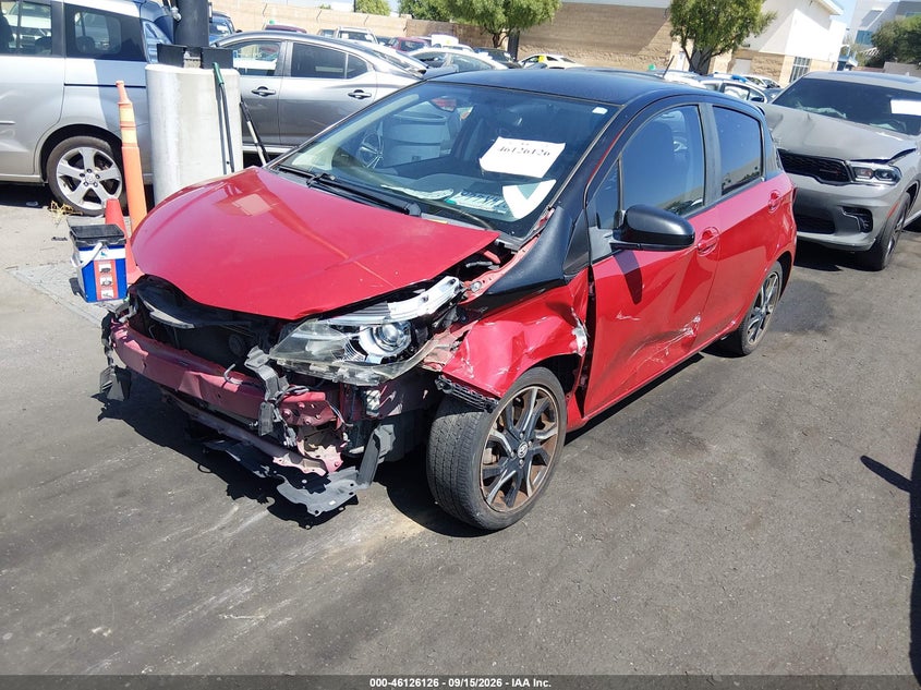 Vin: vnkktud32ga059039, lot: 46625846, toyota yaris se 20162