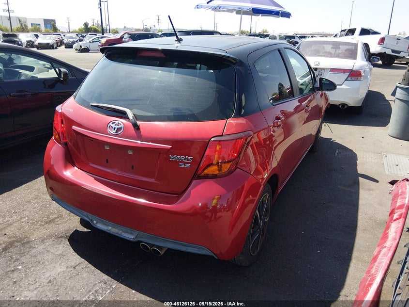 Vin: vnkktud32ga059039, lot: 46625846, toyota yaris se 20164